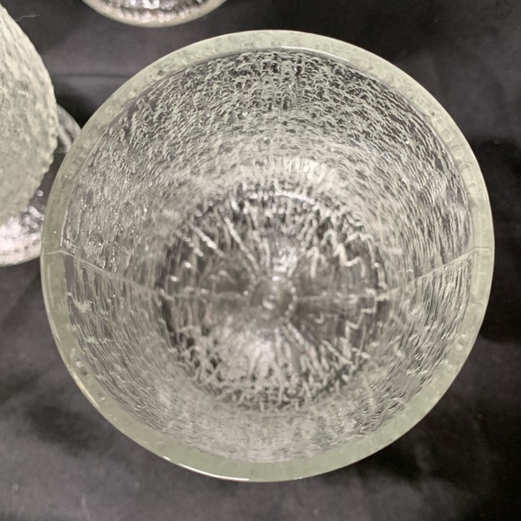 Set of 6 vintage / MCM Indiana Glass “Crystal Ice” textured wine glass - Picture 5 of 9